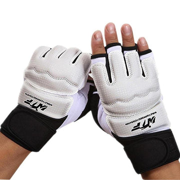 White gloves with black accents on a white background