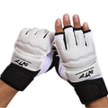 White gloves with black accents on a white background