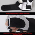 Glove with wrist support and protective padding on a white background