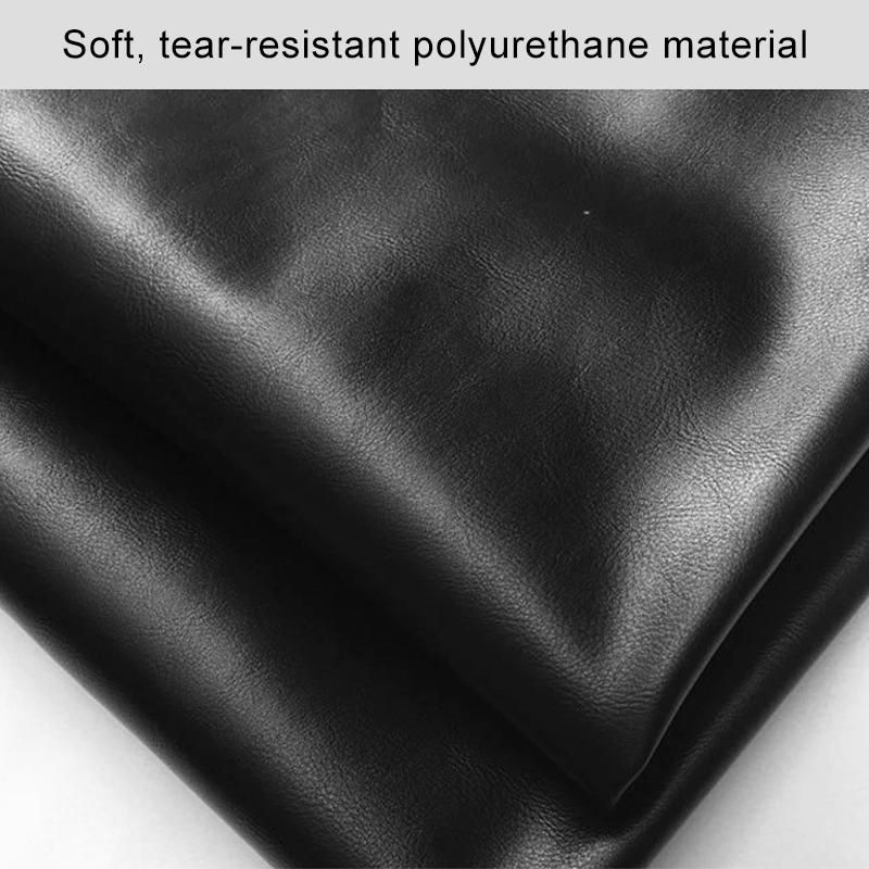 Black polyurethane material with a glossy finish