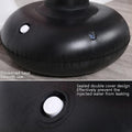 Inflatable pool float with thickened base and sealed double cover design on a wooden floor.