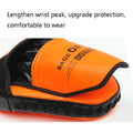 Orange and black boxing glove with 'Sage of Boxing' branding on a white background.