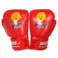 Red boxing gloves with Suteng Boxing logo on a white background