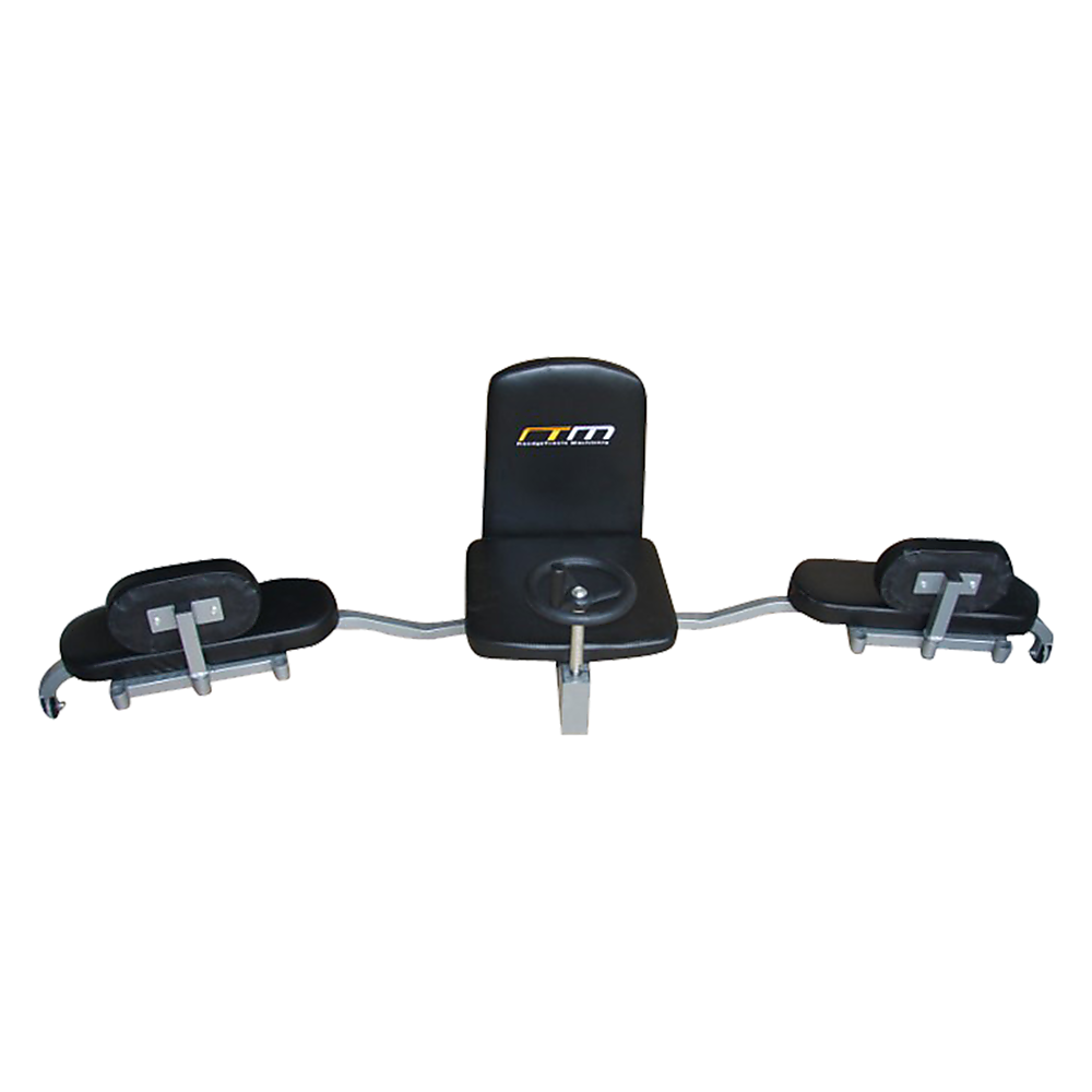 Black car seat mount system with three hooks on a white background