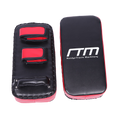 Black and red martial arts training pads with 'RTM' branding on a white background